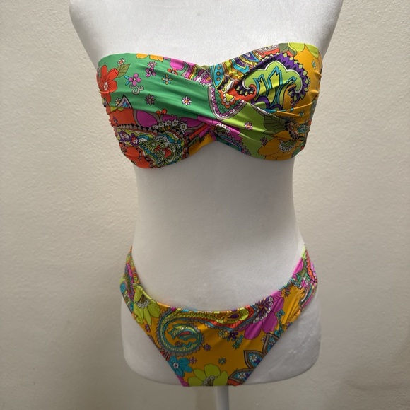 Trina Turk Multicolor Two Piece Bikini - Picture 1 of 9